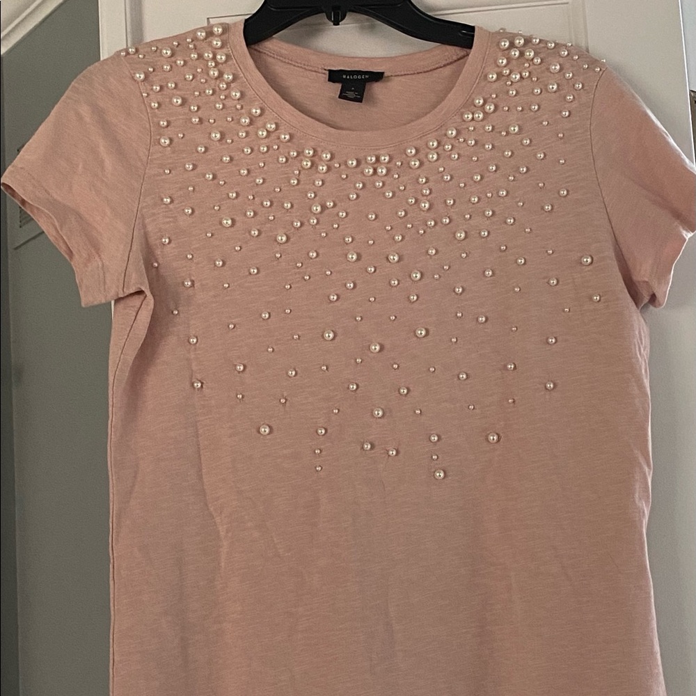 Festive t-shirt with pearls